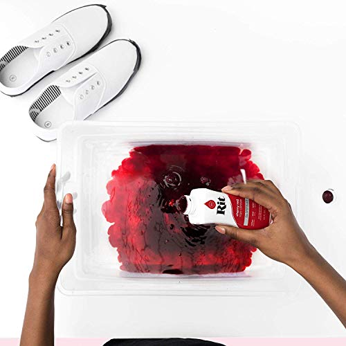 Liquid Fabric Dye, 8-Ounce, Cherry Red & Liquid Fabric Dye, 8-Ounce, Denim Blue Bundle Edition #TOP2