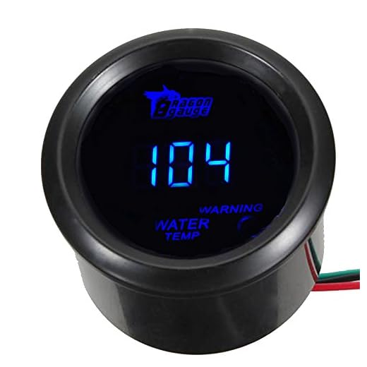 ESUPPORT Car 2" 52mm Digital Water Temp Gauge Blue LED Fahrenheit F