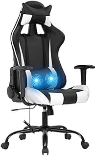 BestOffice Ergonomic Gaming Chair, Massage Desk Office Chair Massage Desk Racing Style PU