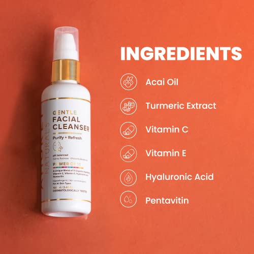 Image of Ph Balanced Gentle Face Wash With Vitamin C, Vitamin E, Hyaluronic And Pentavitin, Intense Hydration, Anti - Acne, Removes Dirt, Impurities, Excess Oil & Makeup, Skin Brightening 100ml