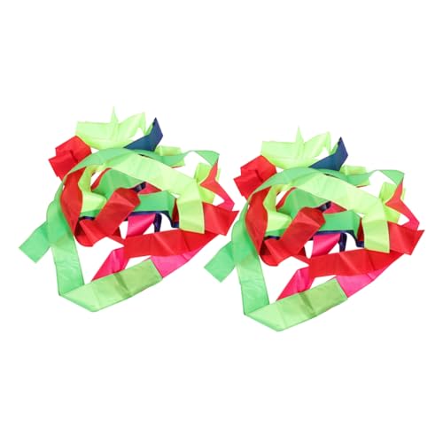 CORHAD Hand Ribbon Kite Tail 2pcs Kite Tail Rainbow Ribbon Easy Install Connector