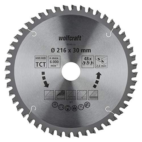 Wolfcraft 6546000 Disco de Sierra Circular HM, 48 dient, Serie Naranja Pack 1