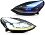 MOSTPLUS DRL Pair LED w/ Sequential Turn Signal Headlights Assembly Compatible with 2017-2022 Tesla Model 3 Model Y