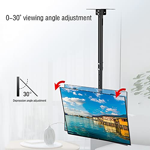 Support TV mural et plafond inclinable pivotant pour écran 32 à 65 pouces