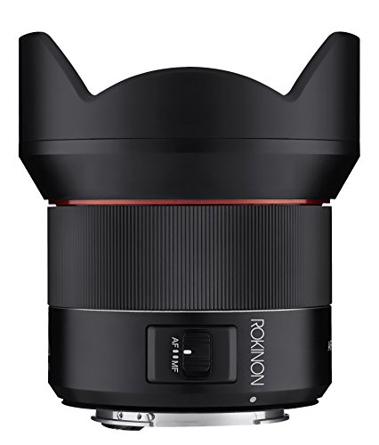 Rokinon Lente AF 14 mm F2.8 com foco automático selado para Canon EF, preta (IO14AF-C)