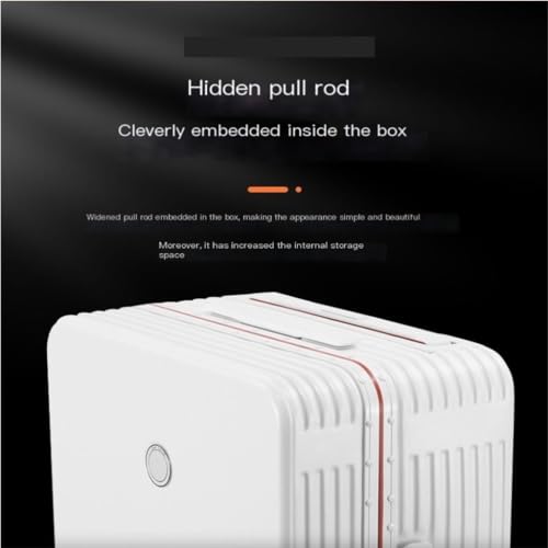 Suitcase Fashionable Wide Trolley Suitcase For Men With Aluminum Frame And Wear-resistant Caster Suitcase For Women Suitcase Tags(White)4