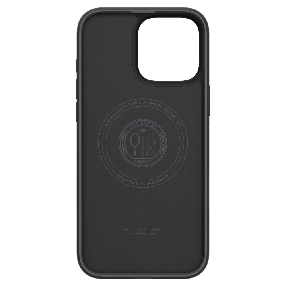 Spigen Cover per iPhone 16 Pro Max, Liquid Air T MagFit [Copertura abilitata per il Controllo fotocamera] Compatibile con MagSafe - Nero Opaco