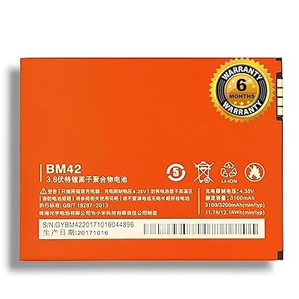 Image of Original BM42 Battery for Redmi Note 3G /4G Mi Note Battery with 1 Year Warranty***(E77)