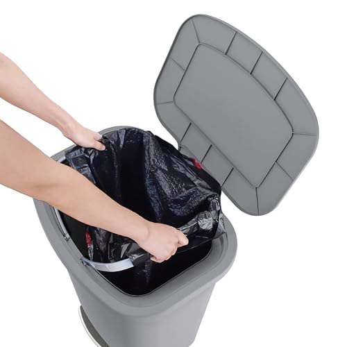 Caneca de basura rectangular gris 20 gal, pack de 2 miniatura 6