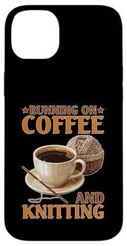 Running On Coffee And Knitting ̂j҂݂̎ X}zP[X iPhone 14 Plus p