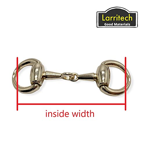 Larritech unisex-adult Double-ring-shoe-buckles-d-ring-fastener Loafer Chain/Double D-Ring Shoe Buckles (pack of 2)