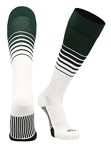 Image of TCK Elite Breaker Striped Socks | Over-the-Calf Soccer Baseball Softball Socks | Extra Stretch for Shin Guards | USA Made