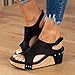 Size 12 Womens Sandals,Platform Wedge Sandals with Buckle Ankle Strap Open Toe Casual Boho Summer Dressy Shoes for Beach