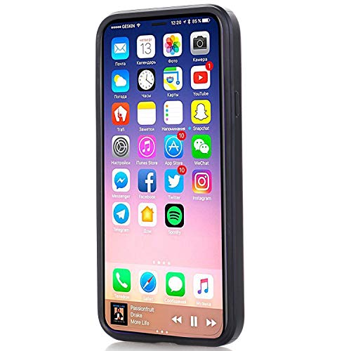 SCIMIN Capa para iPhone XR, capa carteira para iPhone XR, capa híbrida rígida com suporte para cartã