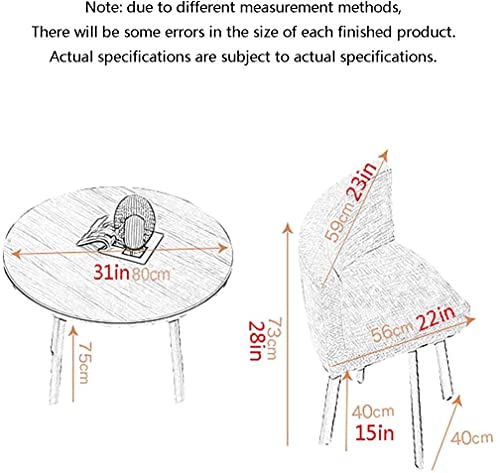 Dining Table Set For Home Or Business Reception 80Cm Marble Round Table Simple Style Home Balcony Living Room Bedroom Office Reception Desk And Chair Set 1 Table And 4 Chairs (Color : Red) #TOP1