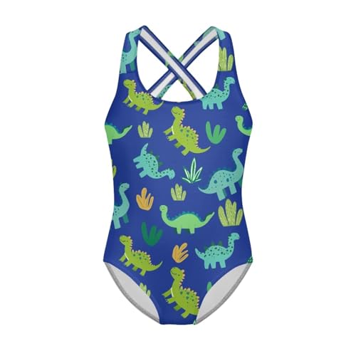 Image of Girls One Piece Swimsuit Teens Cross Back Summer Beach Wear for 5-14Y