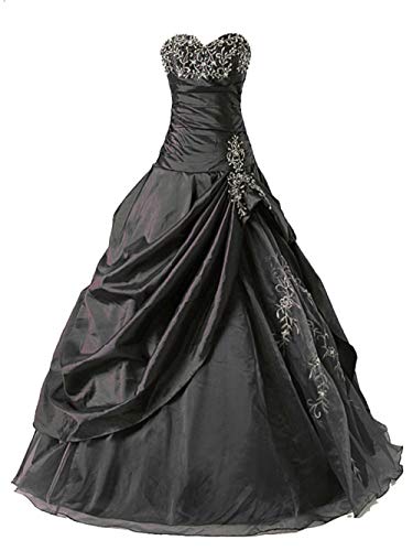 Zorayi Robes de Bal Robes de soirée Longue Robes de mariée Organza Taffetas Femmes Chérie Noir Taille 36 Cover