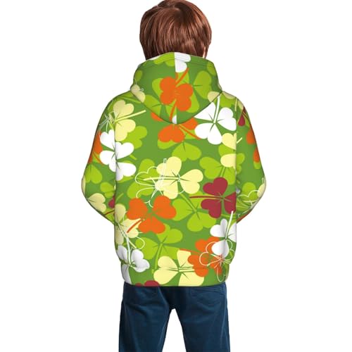 St. Patrick's Day3 Kid Hoodies Boys Sweatshirts Girls Pullover with Pocket4