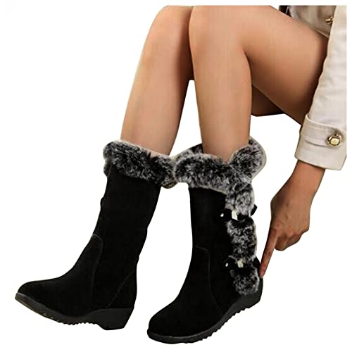 Schneeschuhe Für Frauen Flache Ferse Halbstiefel Schnürstiefel Winterstiefel Damen Winterstiefel Plüsch Warm Stiefeletten Cover
