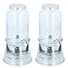 Produktbild HAC24 2er Set Glas Getränkespender mit Zapfhahn 3l Wasserspender Saft Cocktail Spender Dispenser Saftspender Retro Glaskrug Getränke Inkl. Eiskübel