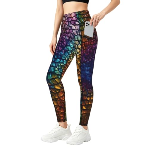 Pantalones de yoga holgados y leggings de descanso de longitud completa con estampado de serpiente