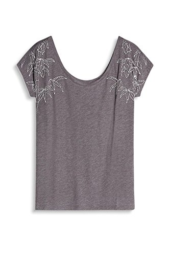 ESPRIT 067cc1k001 Camiseta, Gris (Anthracite 5), 36 (Talla del Fabricante: Small) para Mujer
