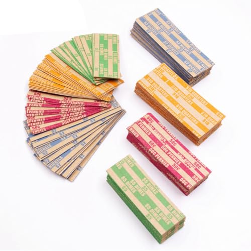 Enveloppes à pièces plates à rayures assorties : lot de 1000 pour centimes - 4