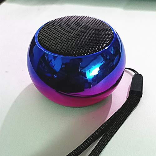 Bluetooth Speaker, Portable Miniature Wireless Speaker, Metal case with Two Color Mix, Bluetooth 5.0, Loud Stereo, Breathing Lights, for Home, Outdoors, Travel and Party (Violet)