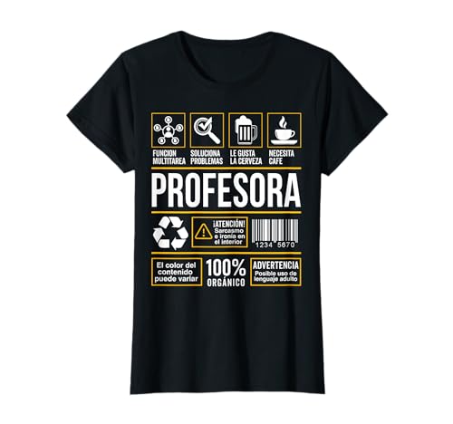 Profesora Sarcástica Camiseta Graciosa Café Multitarea Camiseta