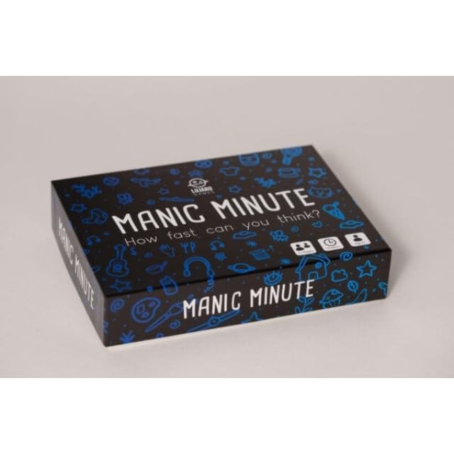 Lujaro Games Original Manic Minute Thrilling Card Family Game, Blue and White, Medium - Image 2