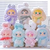 [YAORUI] Yooki 暖かいバニーシリーズ 三代目V3 ぬいぐるみ ブラインドボックス キーボルダー 6個のフルセット らぶぶ ぬいぐるみ風デザイン・ラブブ人形スタイル ふわふわ癒し系 誕生日プレゼント 部屋の装飾 小物 車飾り 人気 おもちゃ (ランダム1個)