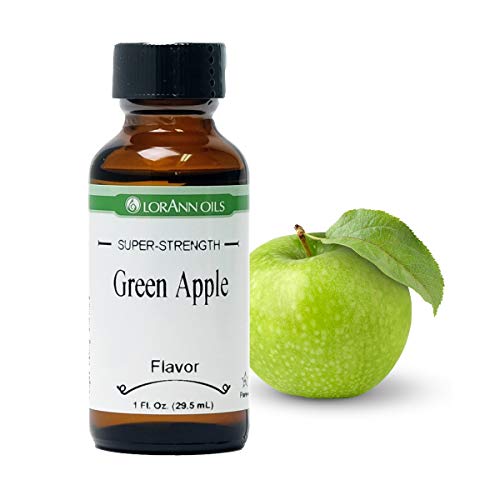 LorAnn Oils Super Strength Flavoring - Used For Candy Making, Flavoring, Baking, Hard Candy, & Flavor Oils - Bold, Natural Flavors 4X Stronger Than Extracts - Green Apple, 1 fl oz