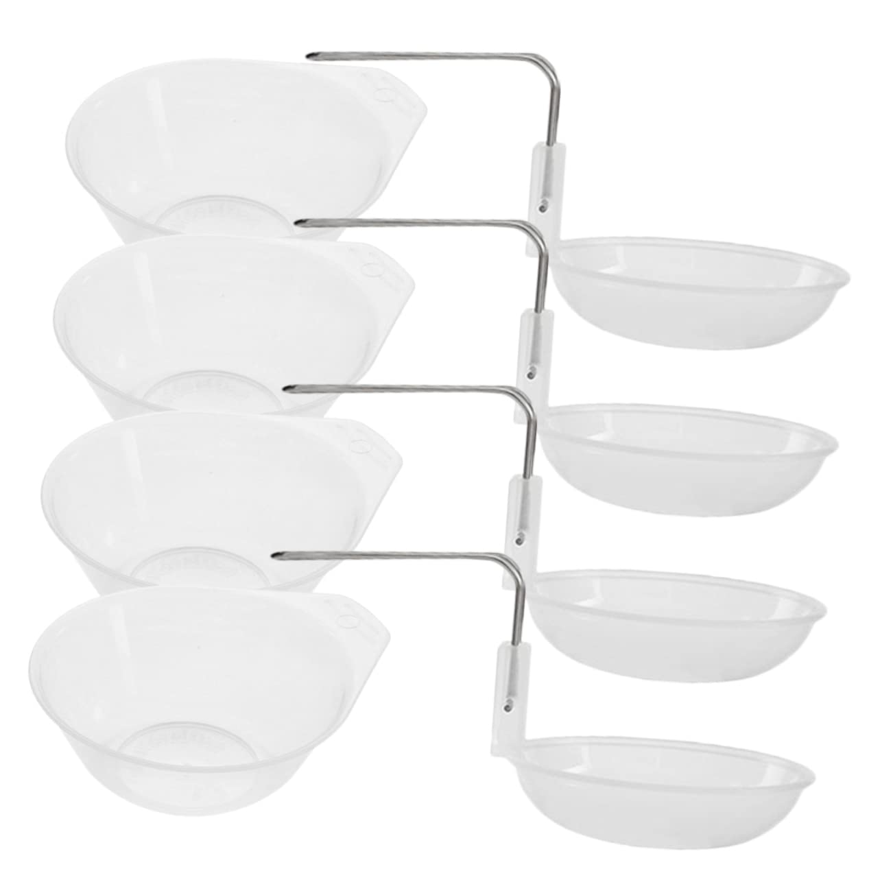 BRIGHTFUFU Large Soup Bowl Serving Spoon Set 4 Piece Camping Bowls Plastic Reusable Compact Lightweight for Outdoor Family and Group Trips