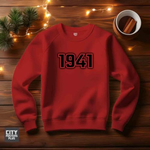 Sweat 1941 unisexe rouge pour un look décontracté de week-end - 3