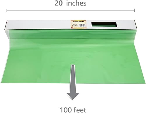Miniatura 5 de Hygloss Products Rollo de celofán  Envoltura de violonchelo en caja de corte fácil para manualidades, regalos y cestas - 20 pulgadas x 100 pies -