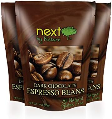 Next by Nature Dark Chocolate Espresso Beans 3 oz Bag (Pack of 3)