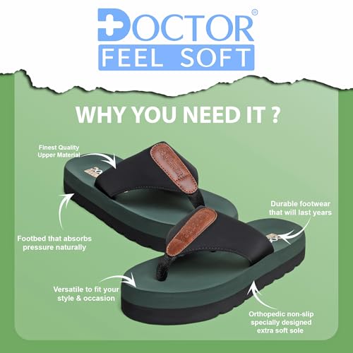 Image of Men's Cushioned Flip Flops | Soft Comfortable Thong Slippers for Everyday Wear | Lightweight Anti-Slip Casual Beach Sandals for Indoor Outdoor Use