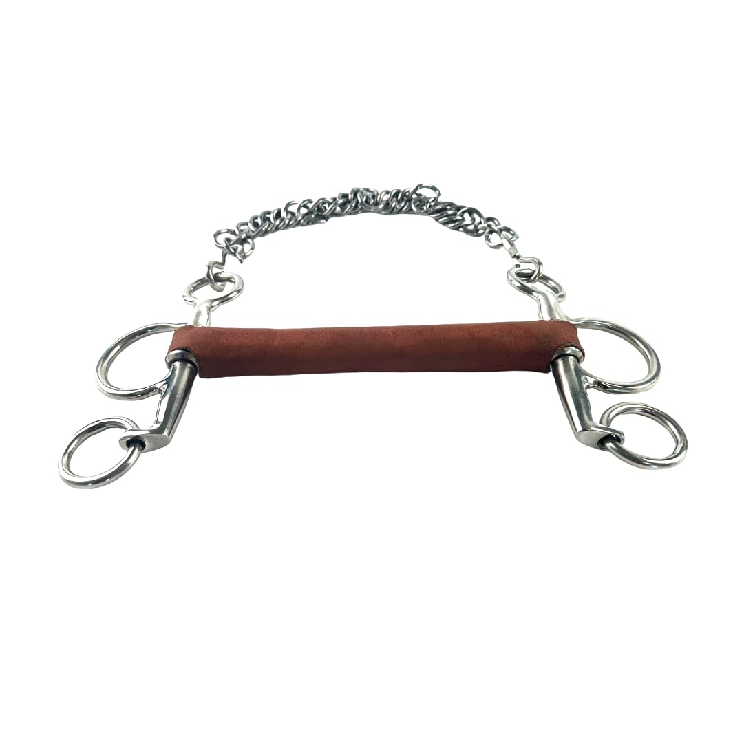 ES0230 JW - Mordida de piel Pelham (acero, grosor de 21 mm, 12,5 cm)