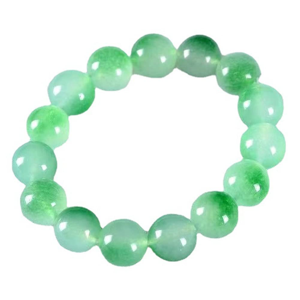 Bracelet Jade 10mm Authentique | Vert Transparent d'Exception