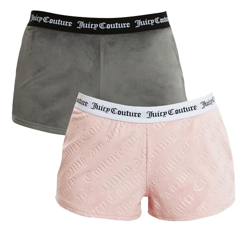 Image of Juicy Couture Women's Velvet Fleece Pajama Shorts, Designer Sleep and Lounge Shorts for Women