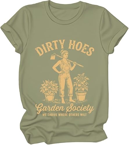 Dirty Hoes Garden Society Shirt, Dirty Hoes Social Club Gardening T Shirt, Hoeing Ain't Easy Shirt Women Men