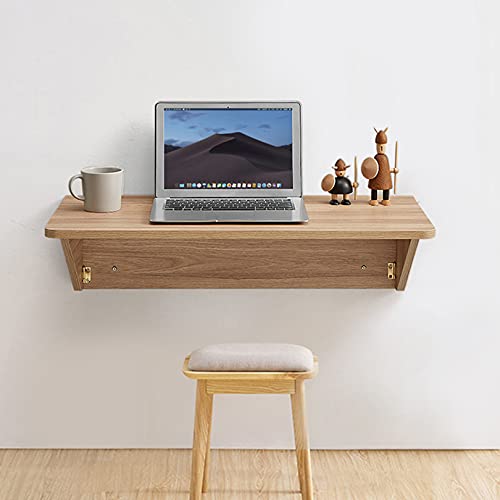 Escritorio de madera resistente y plegable con anclaje de pared compacto 4