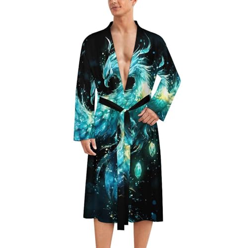 Ice Phoenixes Ethereal Fashion Bath Robe Soft Bathrobe for Women Men Nightgown Loungewear