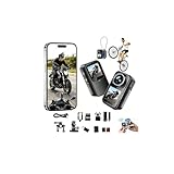 Motorcycle Helmet Camera with Stabilization & EIS, POV Chest Magnetic Action Camera with Dual Screen,1080P Wearable Thumb Camera,with Helmet Mount for Motorcycle/Bike Cycling Running Or Walking (16GB)