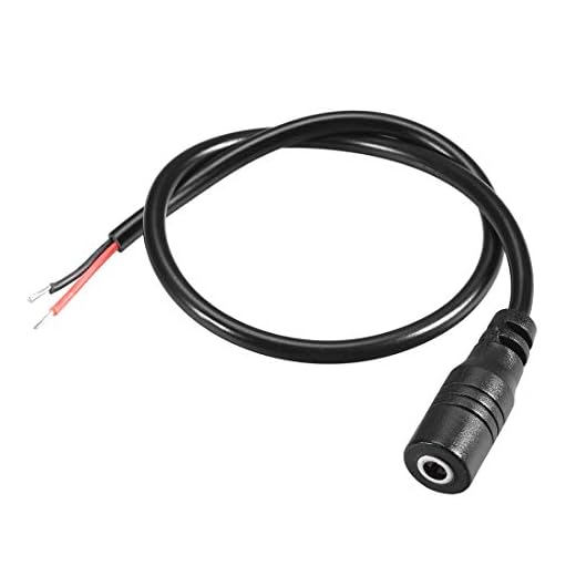 Generic DC Power 3.5mm x 1.35mm 30cm Length Barrel Female Plug Connector Pigtail 2pcs