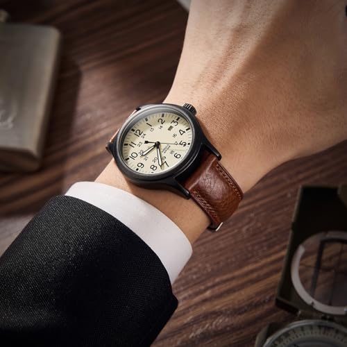 Image of Getalia Italian leather Watch Band Tuscany Natural Vegetable-Tanned Full Grain Genuine Leather,18mm 19mm 20mm 21mm 22mm Quick Release Replacement Watch Straps for Men and Women Thick and Soft
