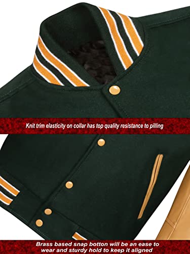 Image of Brutul Bee Original Leather Varsity Letterman Jackets Wool & Leather Original American Style Varsity Jackets