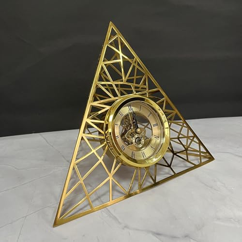 Reloj de metal triangular de bajo ruido con maquinaria silenciosa continua 8