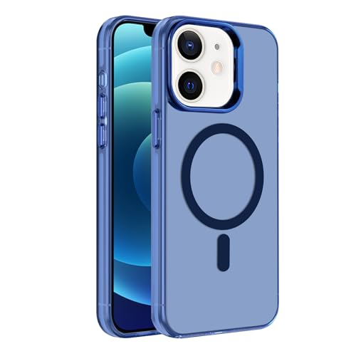 Coque iPhone 12 Mini magnétique compatible MagSafe S. Tedazo fine et antichoc couleur bleu
