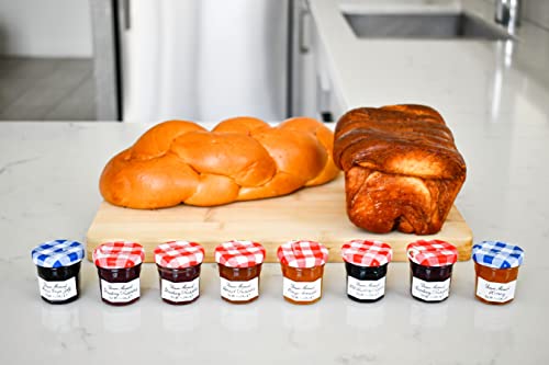 Gift Box Of 8 French Gourmet Preserves, 1 Oz. Mini Jars (4 Each Of Strawberry & Raspberry) #TOP2